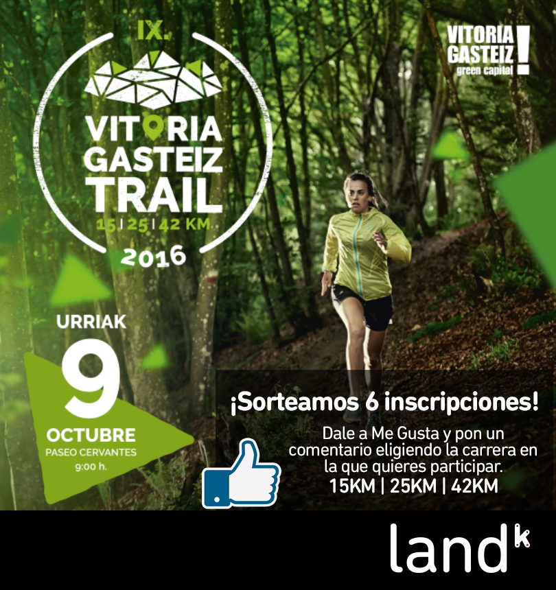 Sorteamos 6 inscripciones para la Vitorial Gasteiz trail.